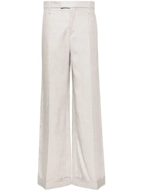 Brunello Cucinelli lurex wide-leg trousers Grey MH567P8492