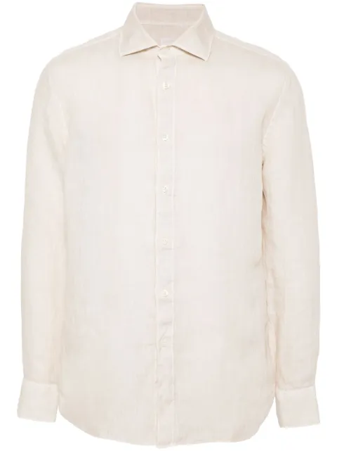 120% Lino long-sleeves linen shirt Neutrals 31ALIM13110000115S00