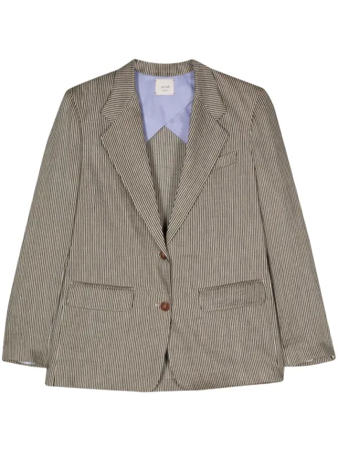 Alysi striped single-breasted blazer Black 104838P4206