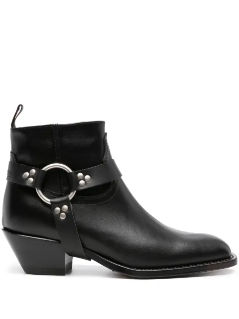 Sonora Dulce Belt 60mm leather boots Black DUB453BKCAL06W