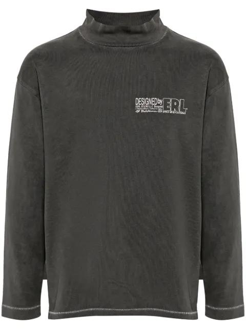 ERL logo-print turtleneck T-shirt Grey ERL08T010