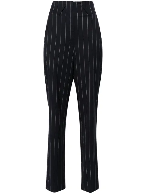 IRO Horacia pinstriped tapered-leg trousers Blue WP23HORACIA