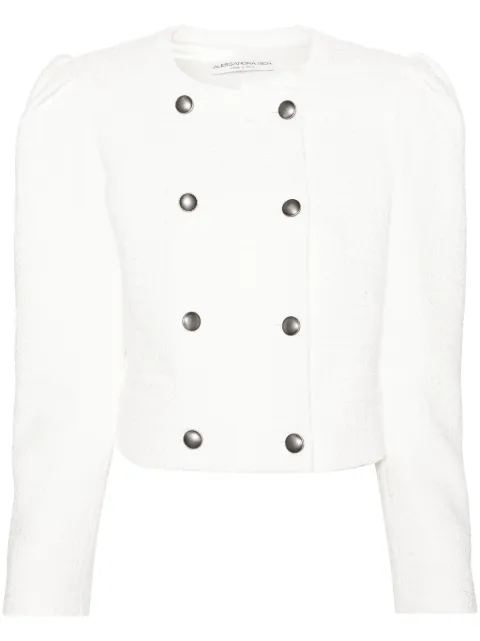 Alessandra Rich double-breasted bouclé jacket White FABX3632F4244