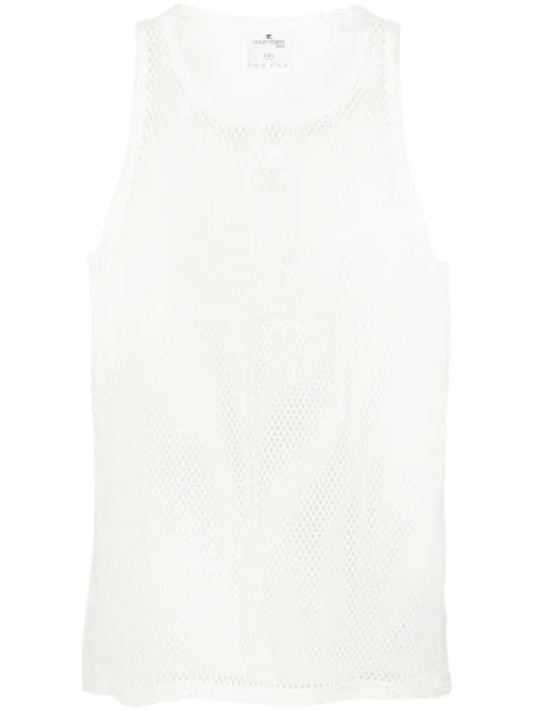 Courrèges AC mesh tank top White 124JDE011JS0119