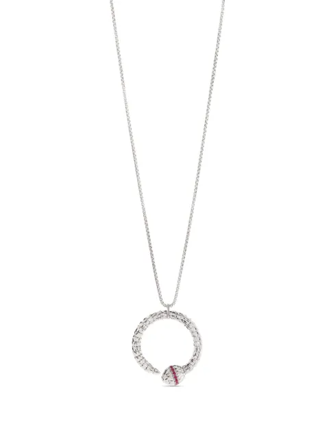 Officina Bernardi 18kt white gold Ophidia ruby necklace Silver OPHIDIAPENDANTMWGOLDRUBY
