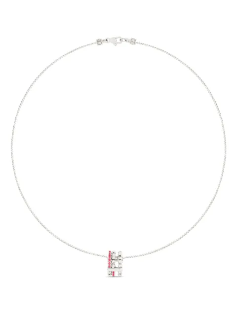 Officina Bernardi 18kt white gold Moon Eden ruby necklace Silver MOONEDENPENDANTWGOLDRUBY