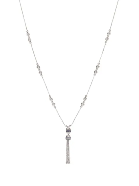 Officina Bernardi 18kt white gold Empire Tassel sapphire necklace Silver EMPIREPENDANTTWGOLDSAPPHBLUE