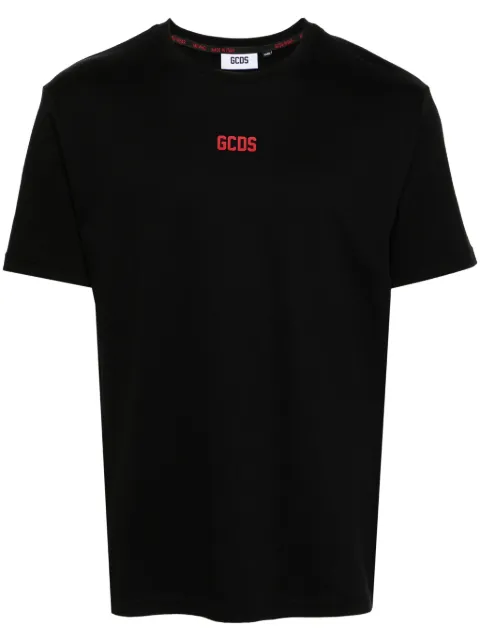 GCDS logo-print cotton T-shirt Black A1OM2312JA4