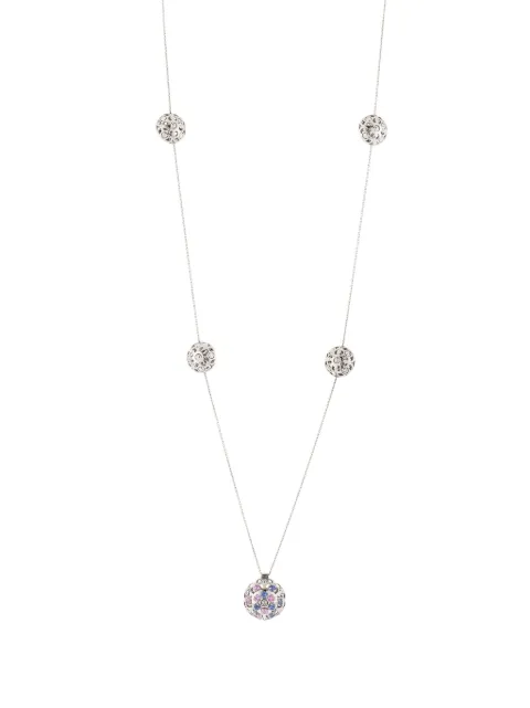 Officina Bernardi 18kt white gold Damasco Station sapphire necklace Silver DAMASCOSTATIONSWGOLDSAPPHLBLUEPINK