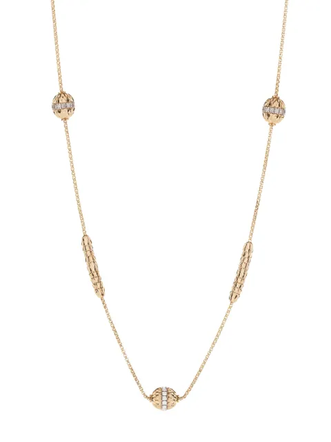Officina Bernardi 18kt yellow gold Ophidia diamond necklace Gold OPHIDIASTATIONYGOLDDIAMONDWHITE