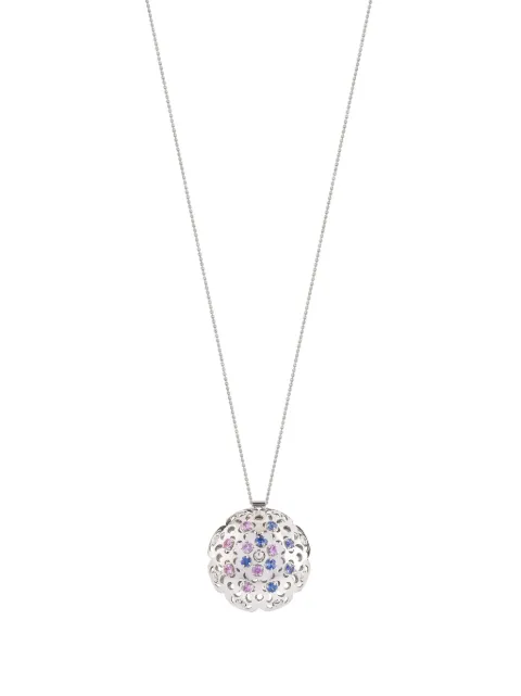 Officina Bernardi 18kt white gold Damasco sapphire necklace Silver DAMASCOPENDANTLWGOLDSAPPHLBLUEPINK