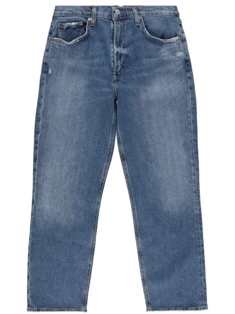 AGOLDE Kye cropped straight-leg stretch jeans Blue A9100C1140