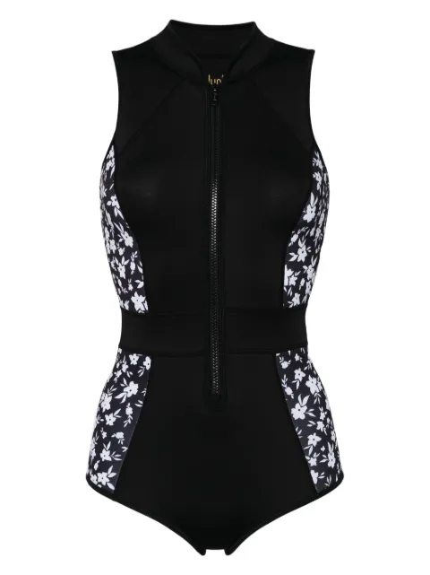 Duskii Tank Spring floral-print swimsuit Black DNS23089F