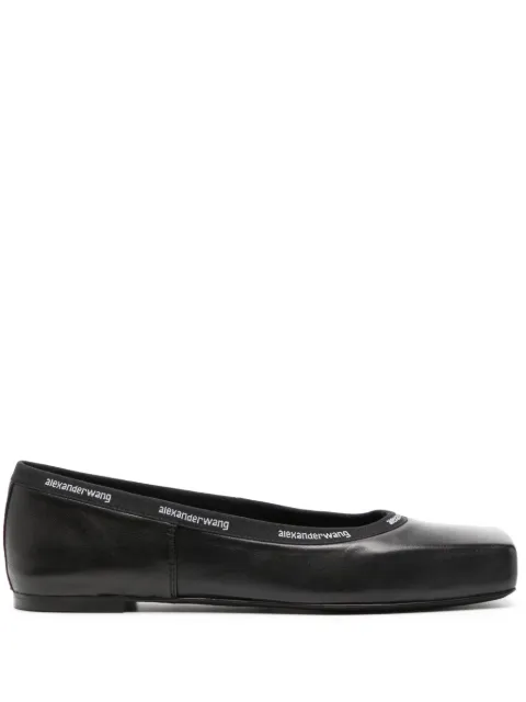 Alexander Wang Billie leather ballerina shoes Black 30224F030001