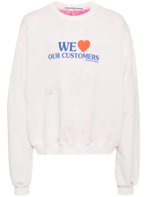 Alexander Wang We Love Our Customers cotton sweatshirt Pink UCC2241688683A