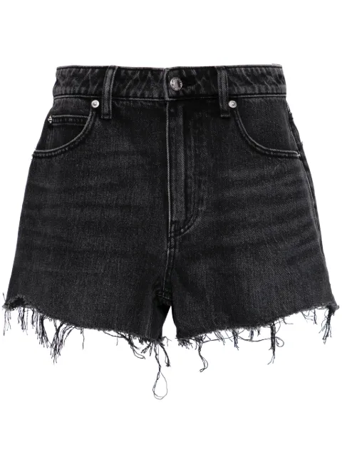 Alexander Wang Bite high rise denim short with logo pocket shorts Black 4DC2244301031
