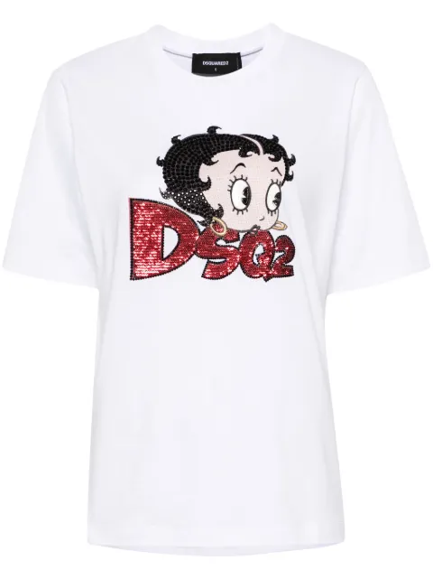 DSQUARED2 Betty Boop cotton T-shirt White S75GD0407S24668