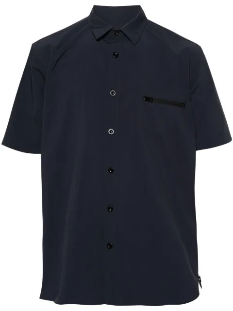 sacai zip-pocket taffeta shirt Blue 2403358M