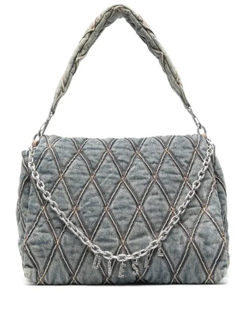 Diesel large Charm-D shoulder bag Blue X09782P5570