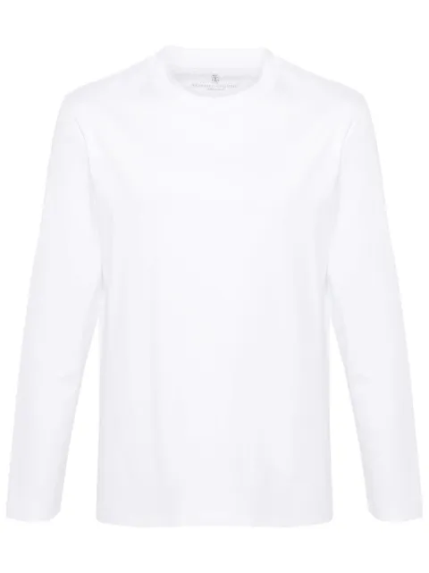 Brunello Cucinelli long-sleeve cotton T-shirt White M0B137407C6159