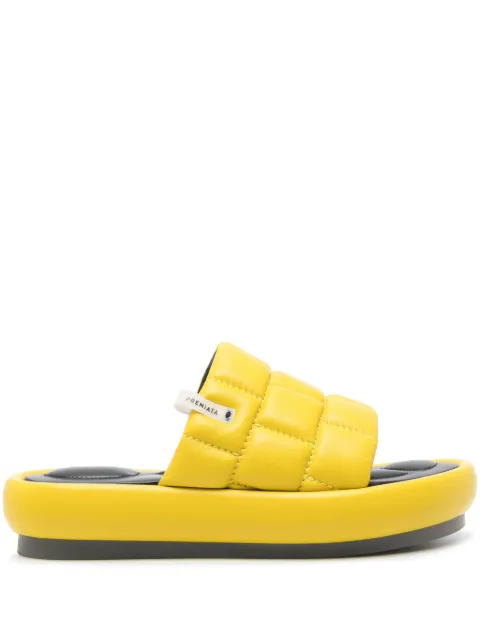 Premiata quilted leather slides Yellow M6730
