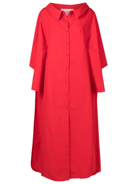 Valentino Garavani cape-detail cotton maxi dress Red BVA3T15DN