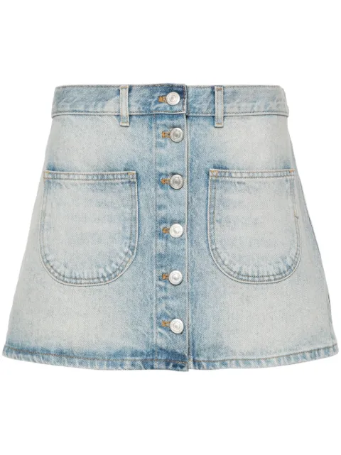 Courrèges mini denim skirt Blue 124DJU156DE0016