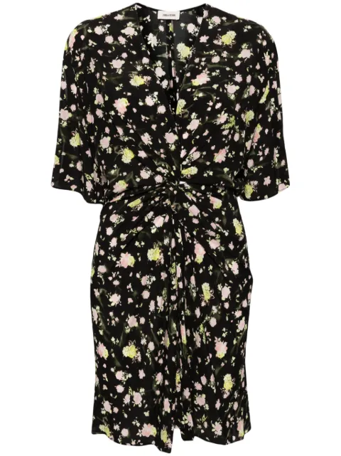 Zadig&Voltaire Rozom floral-print minidress Black WWDR01342