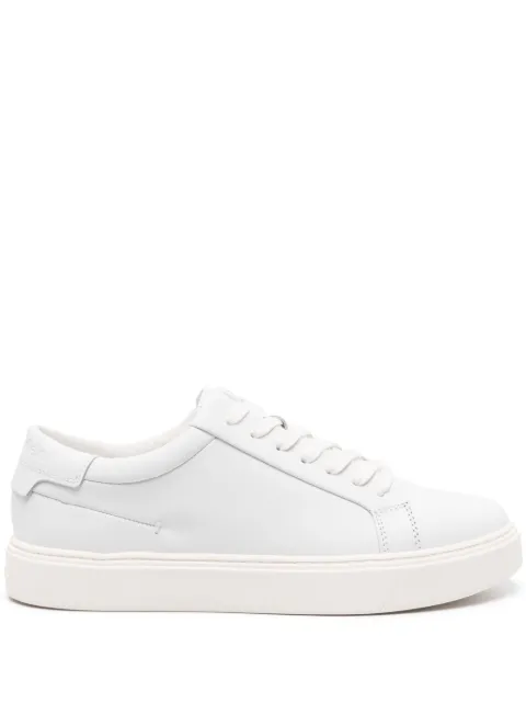 Calvin Klein logo-debossed leather sneakers White HM0HM01018