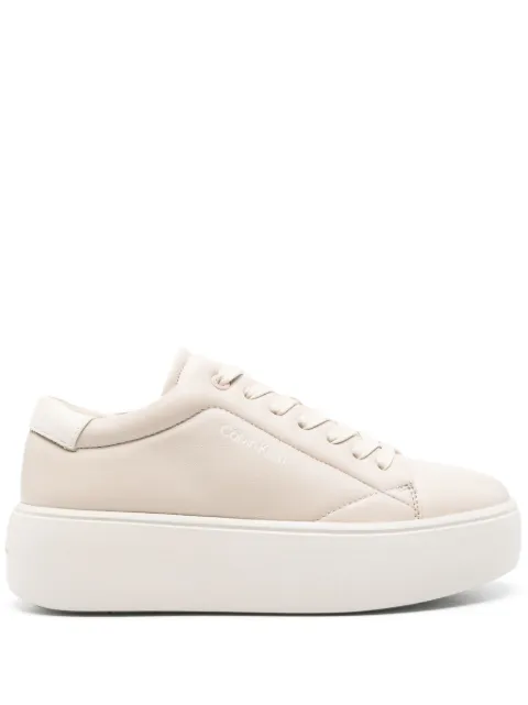 Calvin Klein 50mm leather flatform sneakers Neutrals HW0HW01892