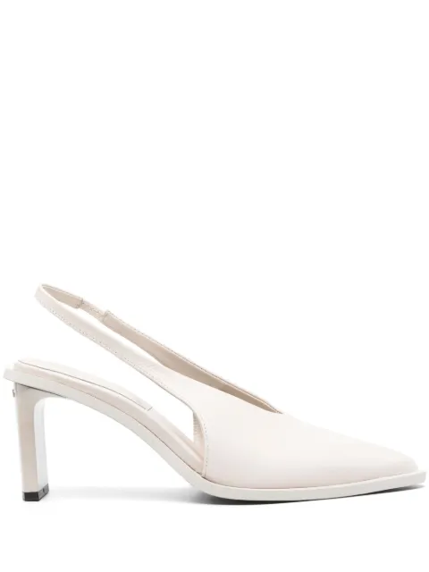 Calvin Klein 70mm slingback leather pumps Neutrals HW0HW02059