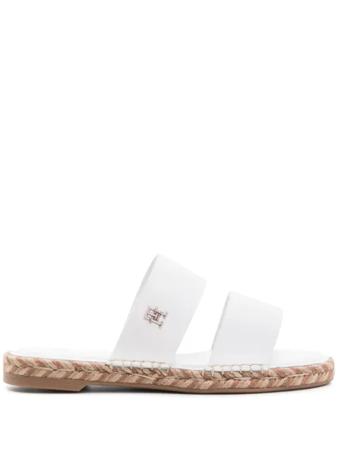 Tommy Hilfiger logo-plaque leather espadrilles Neutrals FW0FW07931