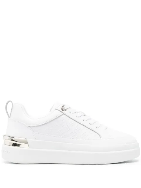Tommy Hilfiger embossed-logo leather sneakers White FW0FW07808