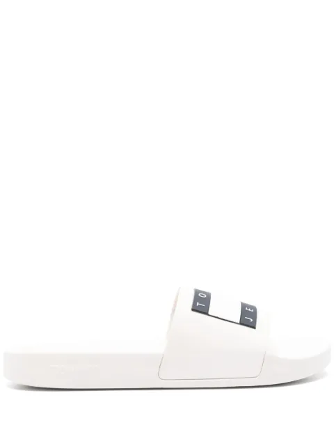 Tommy Jeans logo-embossed slides White EM0EM01191