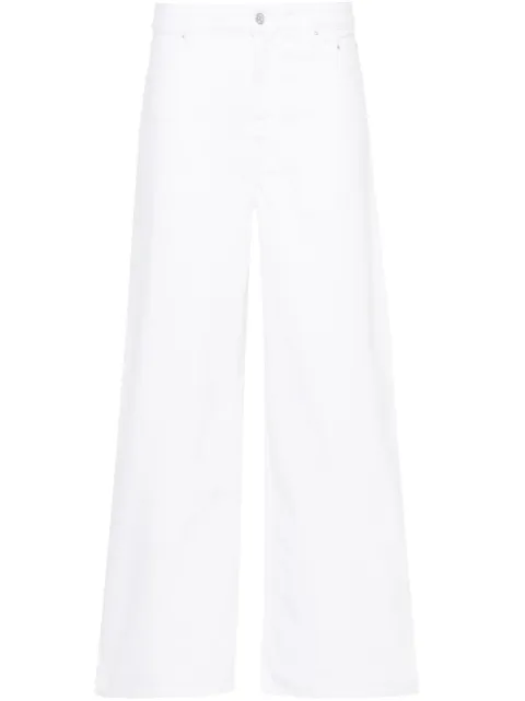 Gauchère high-rise wide-leg jeans White P1243310
