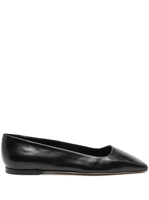 Aeyde Matti square-toe ballerina shoes Black FLGRRS15FL44
