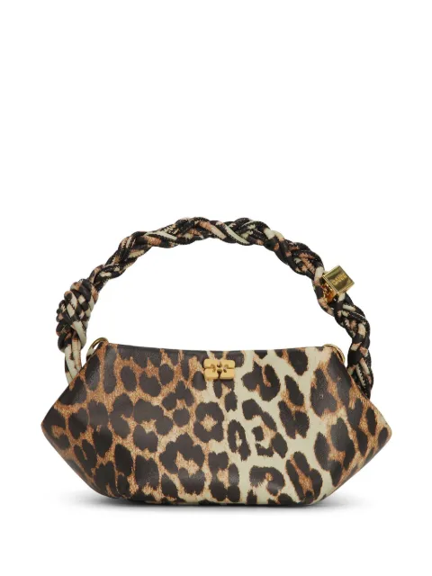 GANNI mini Bou leopard-print bag Brown A5817