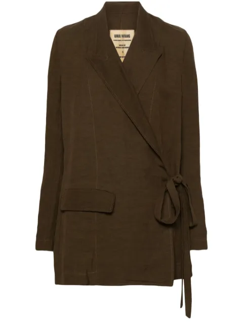 Uma Wang Khloe wrap-around blazer Brown UP6006