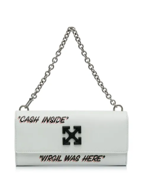 Off-White Pre-Owned 2013-2024 Jitney Quote wallet-on-chain White UUPO5VILNOL3TUCD