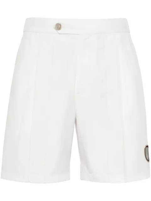 Brunello Cucinelli logo-appliqué tailored shorts White MB4173386TCRG51