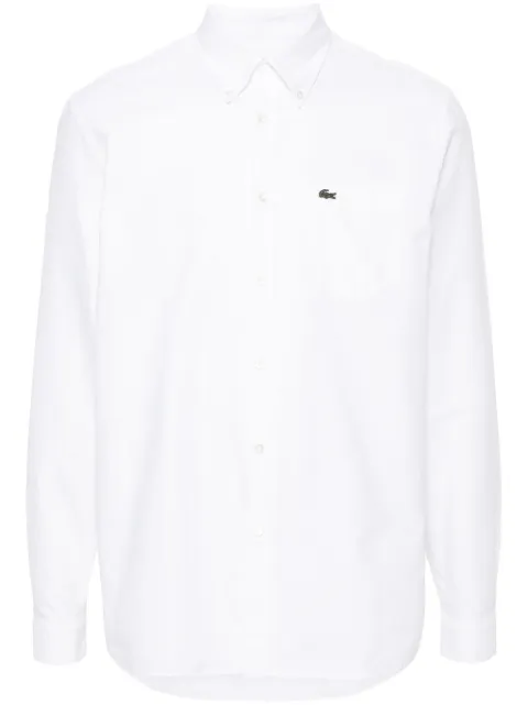 Lacoste logo-patch cotton shirt White CH1911