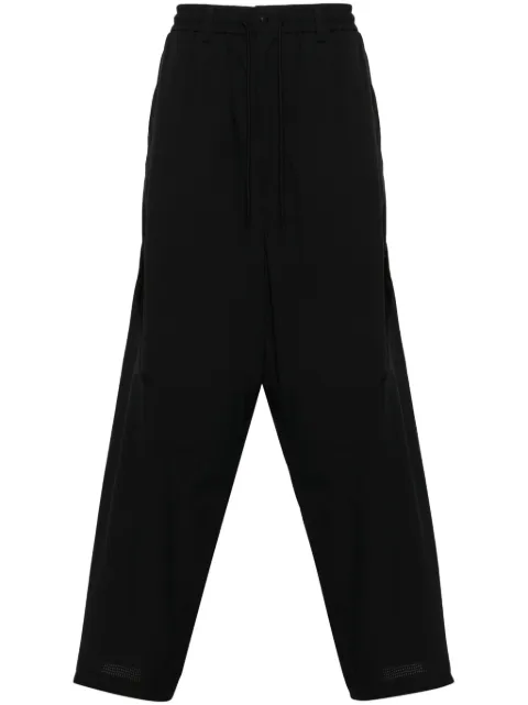 Y-3 logo-printed panelled track pants Black IN4346