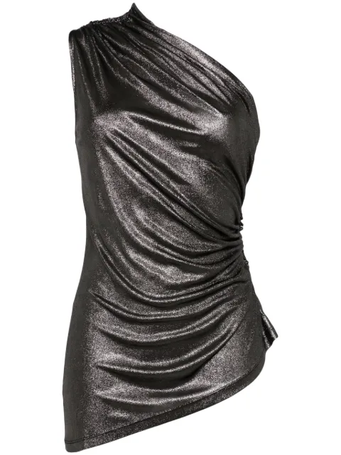 Atlein one-shoulder draped top Black T85233