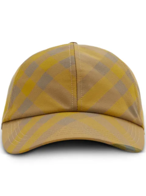 Burberry check-pattern cotton cap Yellow 8082671