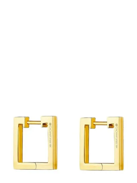 Cadar 18kt yellow gold Foundation square hoop earrings Gold FOEGY002