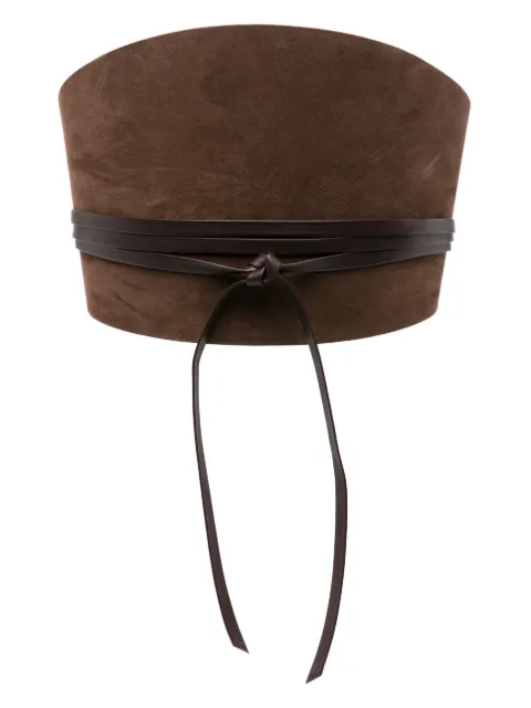 Déhanche Undone Corset suede belt Brown UNDCSUE