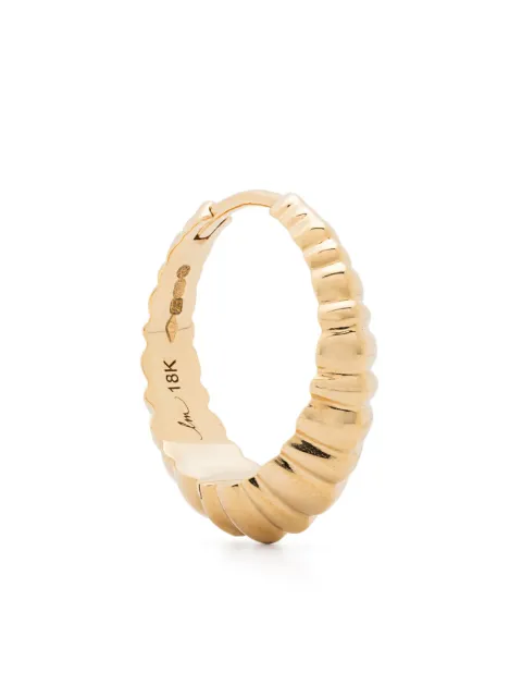 Lizzie Mandler Fine Jewelry 18kt yellow gold Fluted Crescent single huggie earring Gold E70441518K