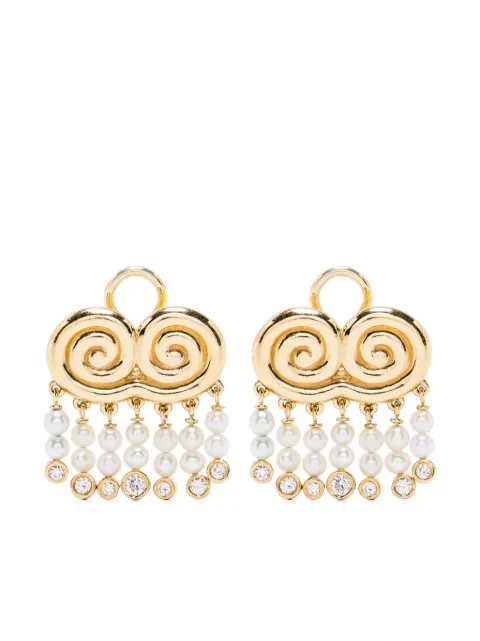 Sauer 18kt yellow gold Agni pearls and diamonds earrings Gold B18545