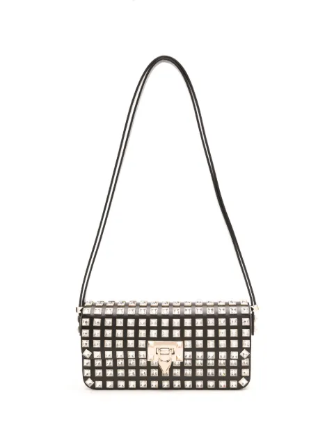 Valentino Garavani Rockstud E/W leather shoulder bag Black WB0M77MLN