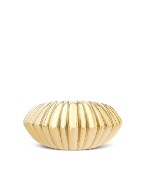 Lizzie Mandler Fine Jewelry 18kt yellow gold XL Fluted Crescent band ring Gold R70318K